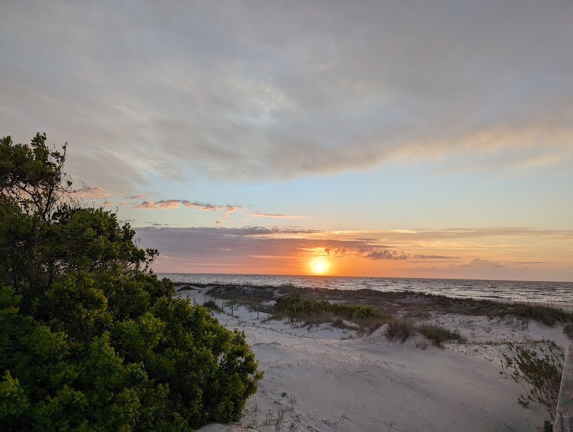 Decorative image of sunset on the beach