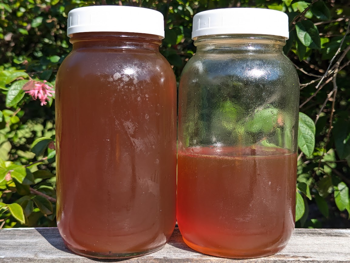 Two jars of honey 