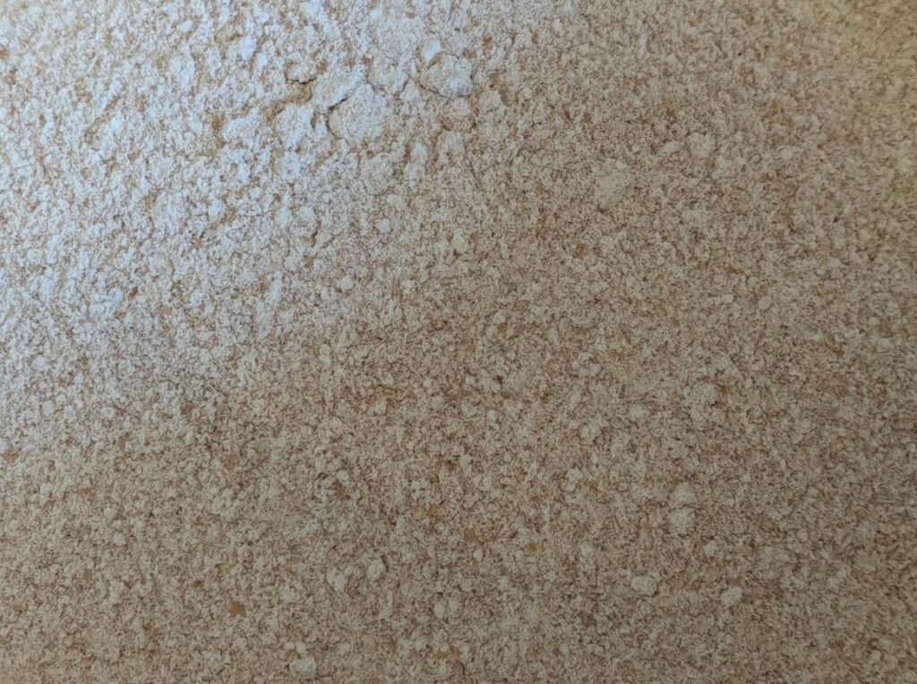 Zoomed in fresh milled flour