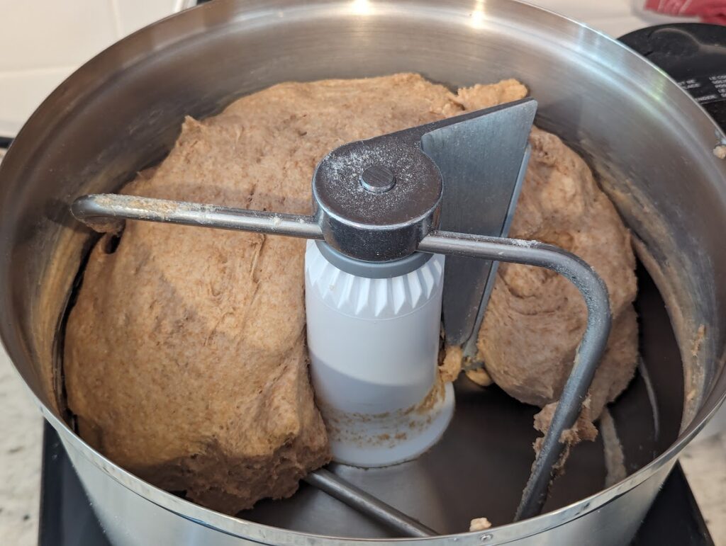 A bowl of dough for Fresh Milled Flour Pizza