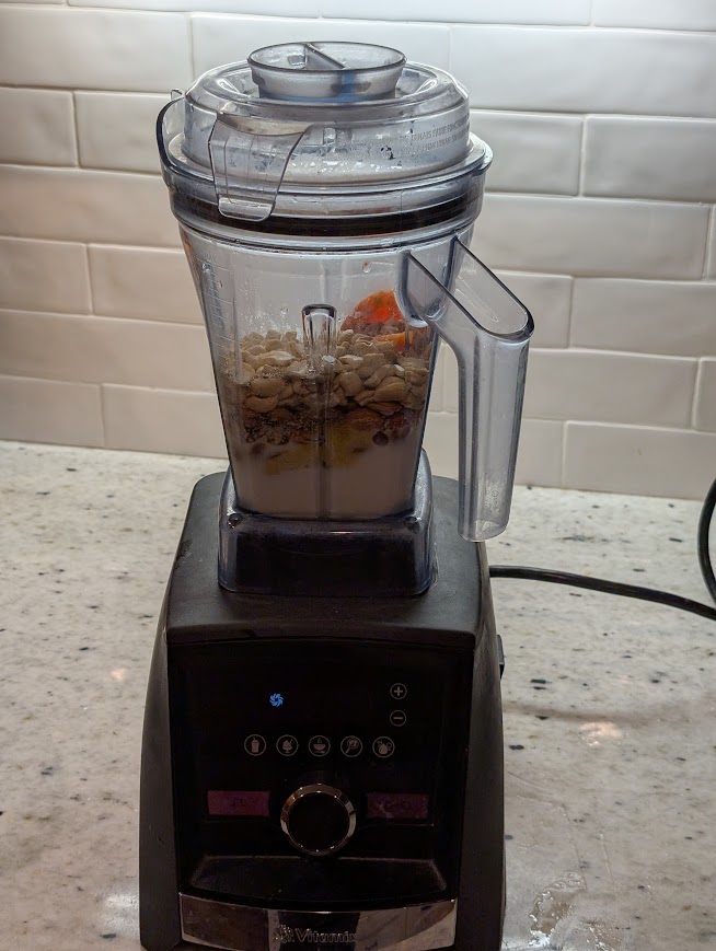 Ingredients for the Easy Cashew Dip Recipe in Vitamix Blender