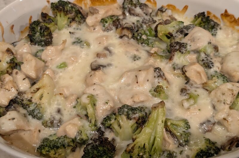 Chicken Veggie Alfredo Bake