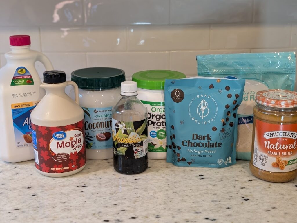 Ingredients for Homemade Protein PB Cups