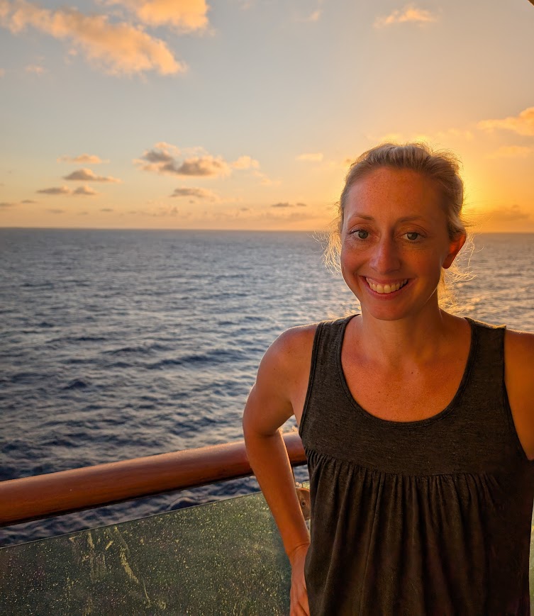 Picture of Jessica with the ocean in the background