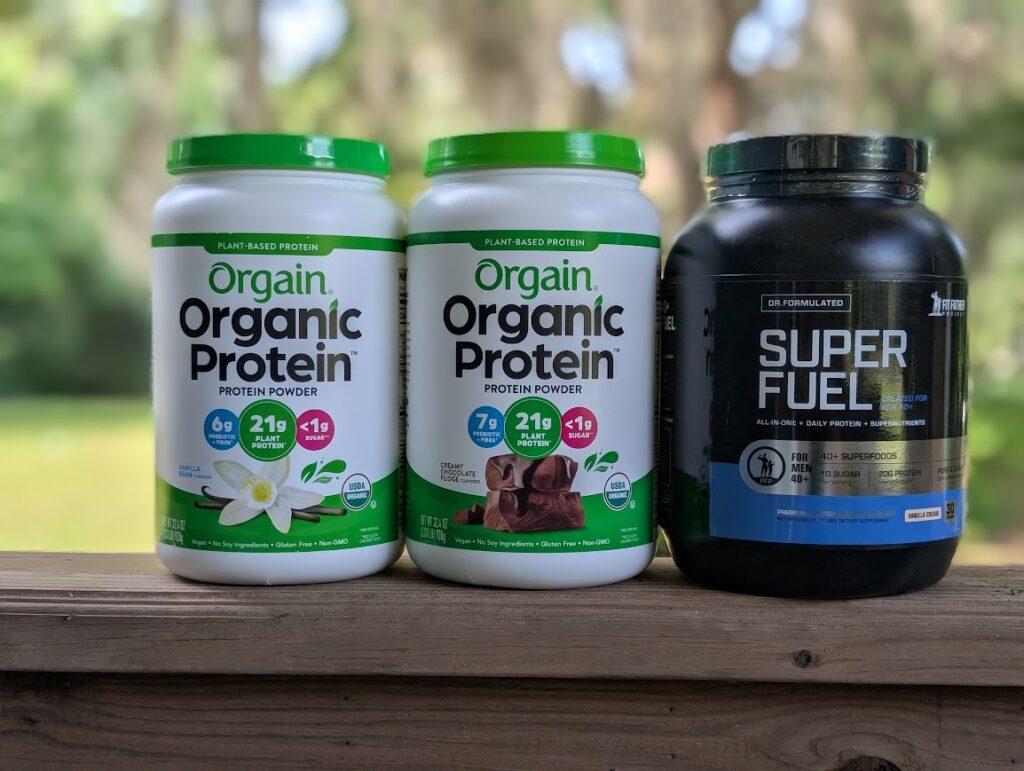 Orgain Protein Powder and Fit Father Project Superfuel is a great supplement for getting more protein into your diet
