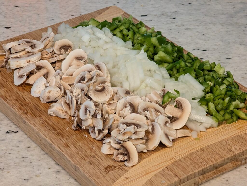 Veggies for Cheese Stuffed Burgers