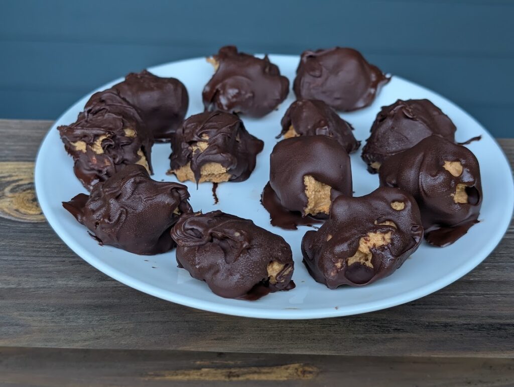 Three Ingredient Peanut Butter Balls Ready to Eat