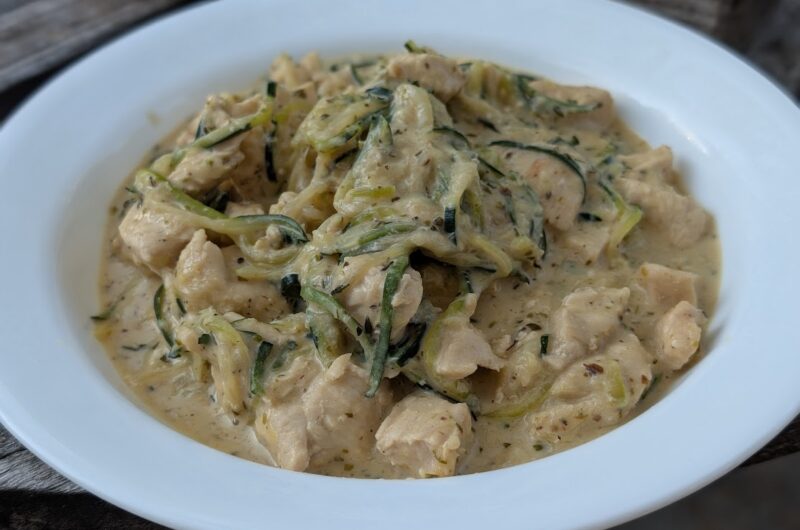 Chicken Alfredo Zucchini Pasta